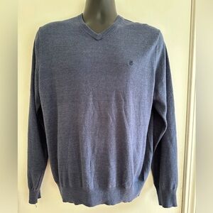 Men’s Navy Blue IZOD Light Pullover V-Neck Sweater Size Small